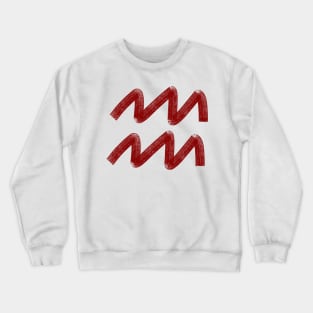 Red Aquarius Crewneck Sweatshirt